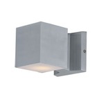 Lightray Square Up / Down Outdoor Wall Light - Brushed Aluminum / White