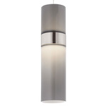 Manette Freejack Pendant - Discontinued Floor Model - Satin Nickel / Satin Nickel / White / Smoke