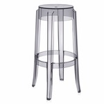 Charles Ghost Bar Stool - 2 Pack - Transparent Smoke Grey