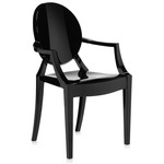 Louis Ghost Chair - 2 Pack - Black