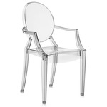 Louis Ghost Chair - 2 Pack - Transparent Smoke Grey
