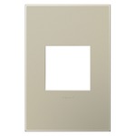 Adorne Plastic Screwless Wall Plate with Microban - Titanium