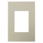Adorne 1-Gang Plus Size Screwless Wall Plate with Microban - Titanium