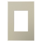 Adorne Plastic Screwless 1-Gang Plus Size Wall Plate - Titanium