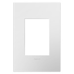 Adorne 1-Gang Plus Size Screwless Wall Plate with Microban - Gloss White