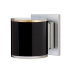 Pogo Wall Light - Satin Nickel / Black / Inner Gold