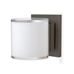 Pogo Wall Light - Bronze / White / Inner Silver