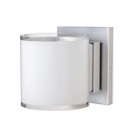 Pogo Wall Light - Satin Nickel / White / Inner Silver