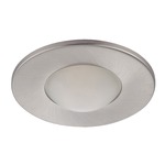 4IN Round Shower Dome Trim - Satin Nickel / Frosted