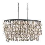 Stillwater Chandelier - Blacksmith / Oyster Shells