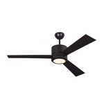 Vision 3 Blade Ceiling Fan with Light - Oil Rubbed Bronze / Roman Bronze