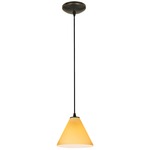 Martini Cord Pendant - Oil Rubbed Bronze / Amber