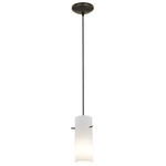 Glass Cylinder Cord Pendant - Oil Rubbed Bronze / Opal