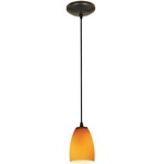 Sherry Cord Pendant - Oil Rubbed Bronze / Amber