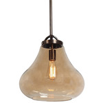 Flux Vintage Lamp Pendant - Dark Bronze / Amber