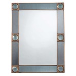 Baldwin Mirror - Antique Brass / Steel Blue