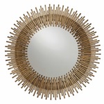 Prescott Round Mirror - Antique Gold Leaf