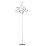 Snowball 9 Floor Lamp - Stainless Steel / Frosted