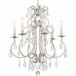 Ashton Chandelier - Olde Silver / Hand-Cut Crystal