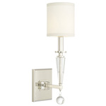 Paxton Wall Light - Polished Nickel / White Linen