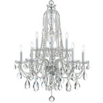 Traditional Crystal 1110 Chandelier - Chrome / Hand-Cut Crystal