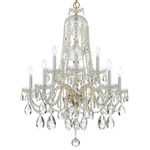 Traditional Crystal 1110 Chandelier - Polished Brass / Hand-Cut Crystal