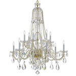 Traditional Crystal 1112 Chandelier - Polished Brass / Hand-Cut Crystal