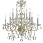 Traditional Crystal 1130 Chandelier - Polished Brass / Hand-Cut Crystal