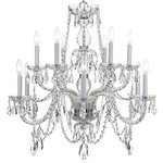 Traditional Crystal 1135 Chandelier - Polished Chrome / Hand-Cut Crystal
