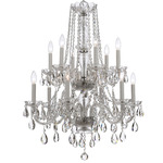 Traditional Crystal 1137 Chandelier - Polished Chrome / Hand-Cut Crystal