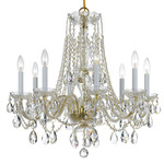 Traditional Crystal 1138 Chandelier - Polished Brass / Hand-Cut Crystal
