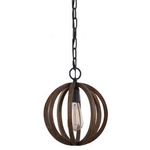 Allier Mini Pendant - Weathered Oak