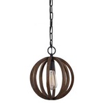 Allier Mini Pendant - Weathered Oak