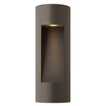 Luna Rounded Outdoor Wall Sconce - Bronze / Etched Glass