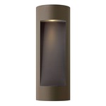 Luna Rounded Outdoor Wall Sconce - Bronze / Etched Glass