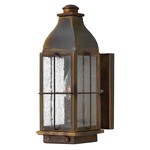 Bingham 120V Outdoor Wall Sconce - Sienna / Clear Seedy