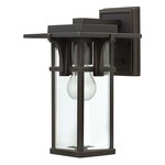 Manhattan 120V Outdoor Wall Light - Oil Rubbed Bronze / Clear Beveled