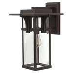 Manhattan 120V Outdoor Wall Light - Oil Rubbed Bronze / Clear Beveled