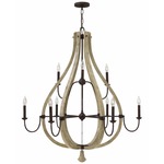 Middlefield 2 Tier Chandelier - Iron Rust