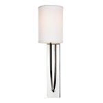 Colton Wall Sconce - Polished Nickel / White Linen