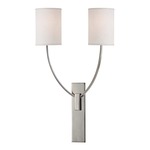Colton Wall Sconce - Polished Nickel / White Linen