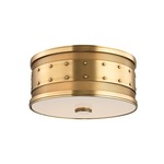 Gaines Ceiling Light Fixture - Aged Brass / White