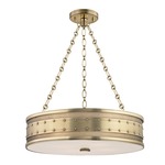 Gaines Pendant - Aged Brass / White