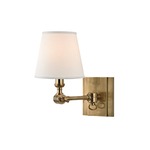 Hillsdale Wall Sconce - Aged Brass / White Linen