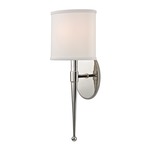 Madison Wall Sconce - Polished Nickel / White Linen