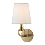 Malibu Wall Sconce - Aged Brass / White Linen