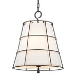 Savona Pendant - Old Bronze / White Linen