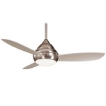 Concept I 58 inch Outdoor Ceiling Fan with Light - Brushed Nickel / Silver