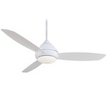 Concept I 58 inch Outdoor Ceiling Fan with Light - White / White