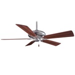 Supra 52 inch Ceiling Fan - Brushed Steel / Dark Walnut